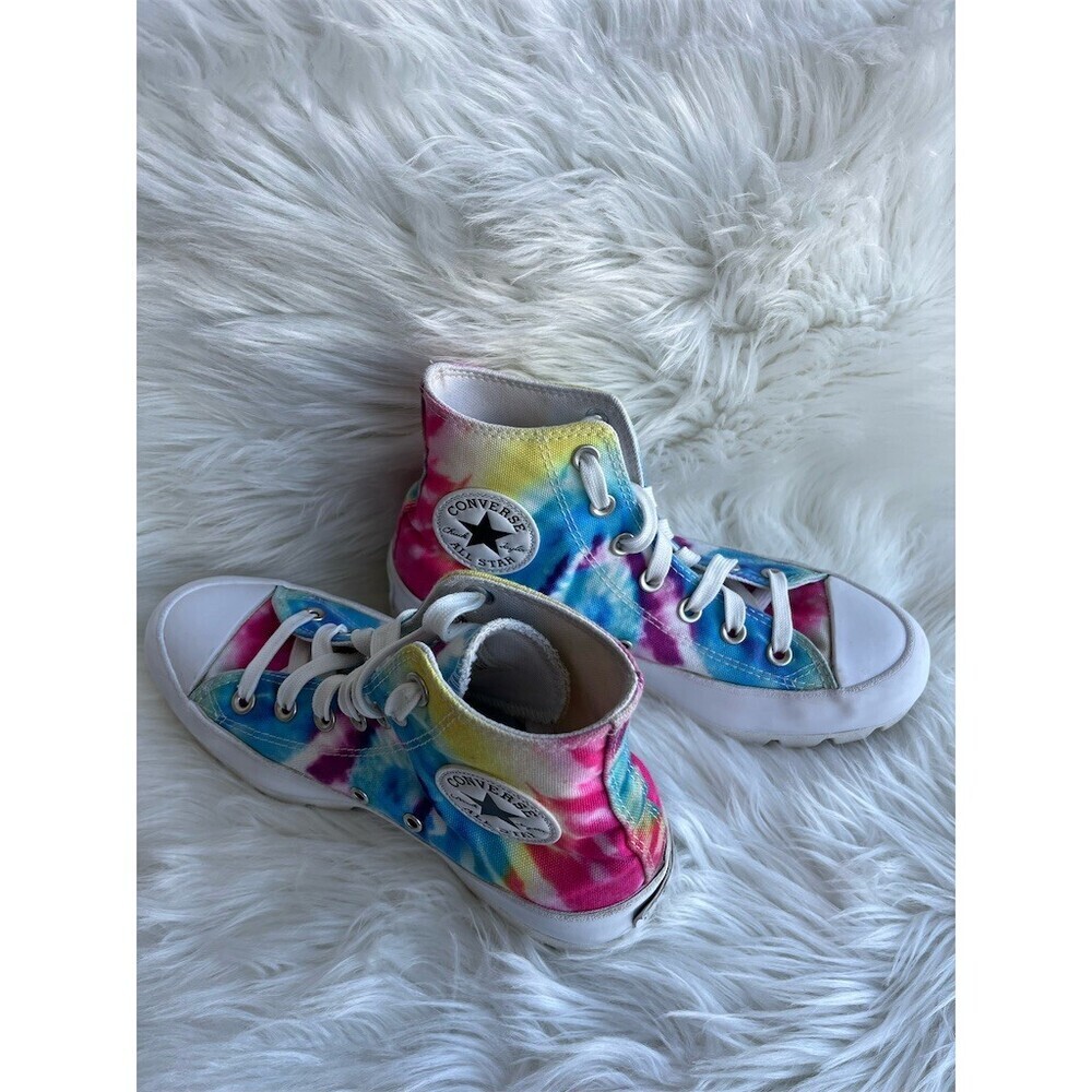 Converse Chuck Taylor All Star Lugged Platform High Top Sneakers Tie Dye Size 7